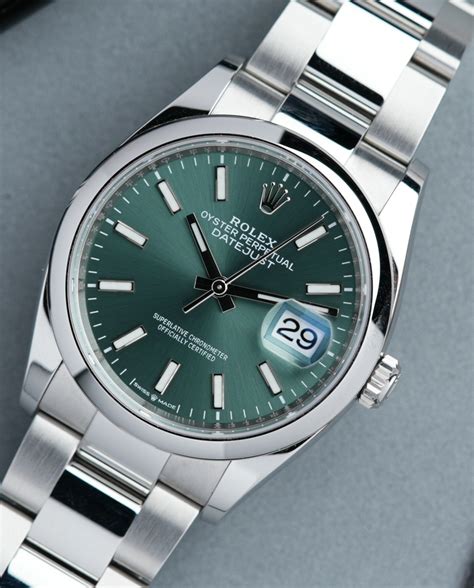 rolex datejust 36 green mint|rolex datejust 36 palm motif.